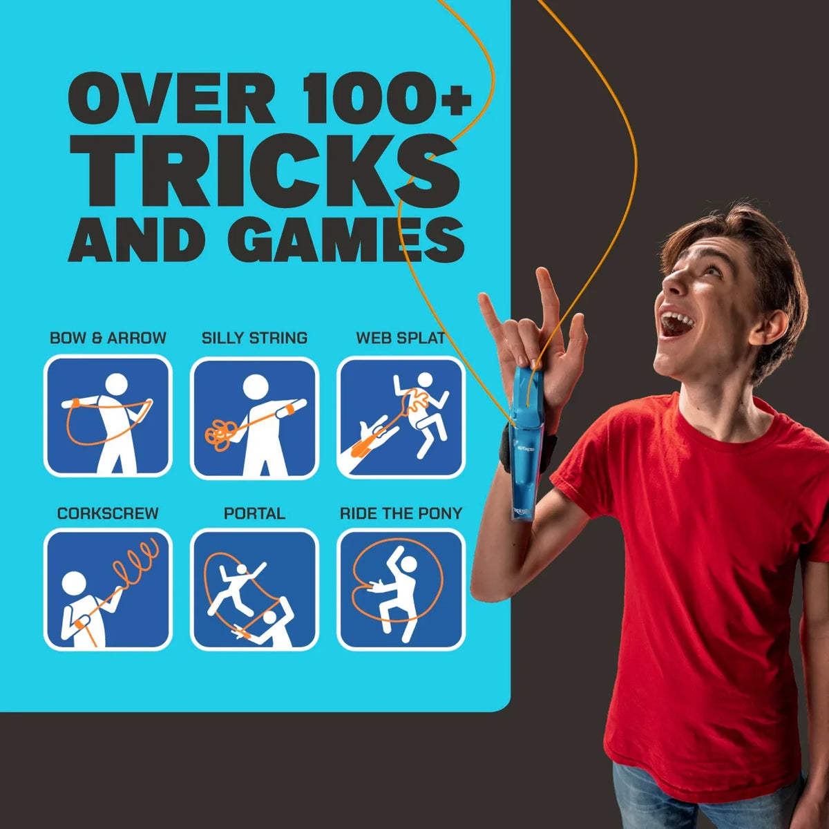 Spider Web String Shooter Toy – Limited Edition | Rechargeable Flying Web Launcher, Glow in the Dark Superhero Gadget