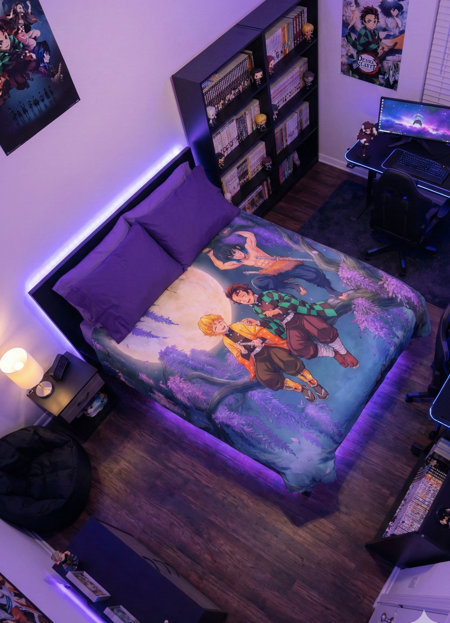 Inosuke,Zenitsu,Tanjiro Demon Slayer anime Tapestry for Home Bedroom Living Room (Multicolor)