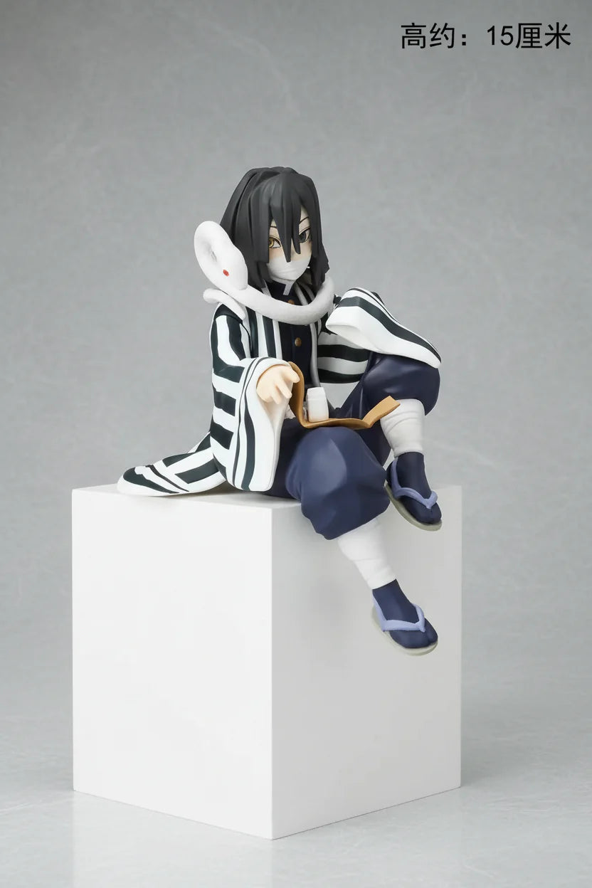 Demon Slayer Obanai Iguro Perching Sitting Action Figure 15cm