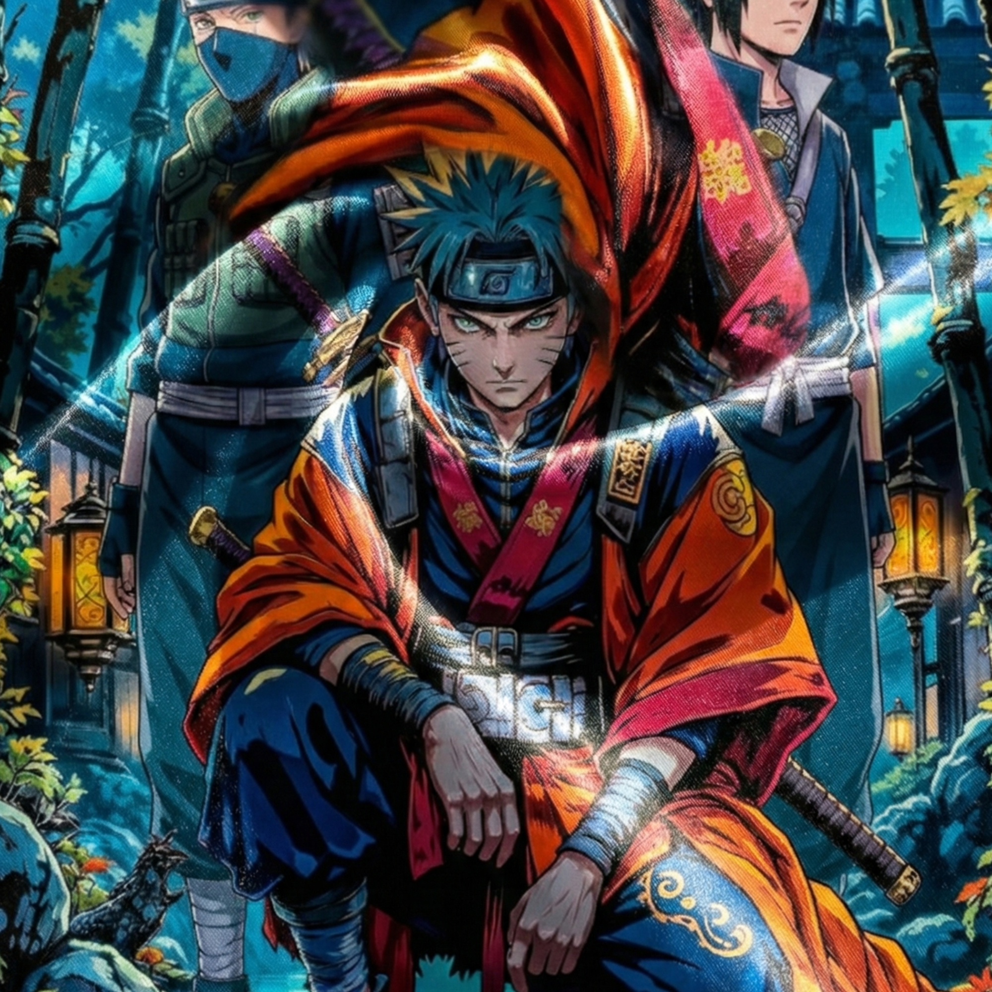 Team 7 Legends – Naruto, Sasuke & Kakashi Anime Wall Tapestry