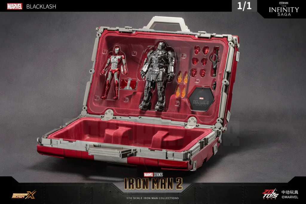 ZD Toys Iron Man MK5 Life Size Suitcase With 7 Inch Mark 5 & Whiplash (Limited Edition)