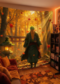 Roronoa Zoro One Piece Anime Tapestry for Home Bedroom Living Room (Multicolor)