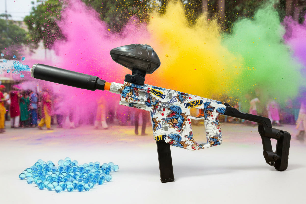 K10 Automatic Small Balls Blaster Electric Water Gun with Sensor LED Suppressor Rechargeable Style Toy Gun for Adults