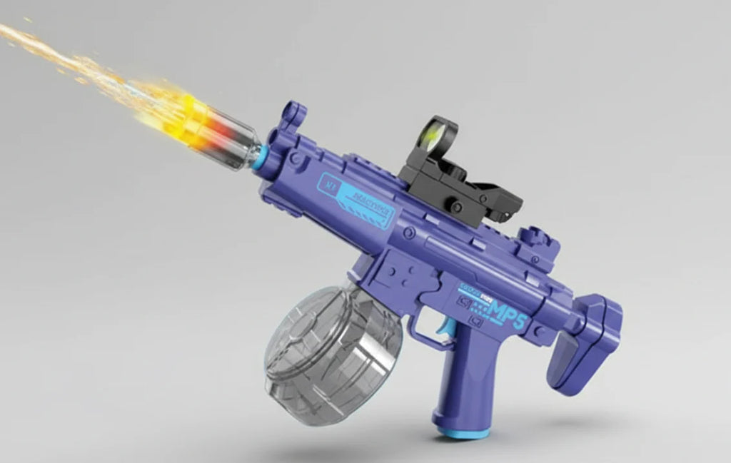 MP5 Electric Water Gun – Breathe Fire Lighting Effect Water Gun with Automatic Water Spray 25-32 Ft Range, Rechargeable High-Pressure Mechanism (Random Colour) Holi Fun / Holi Special / festival / Kids / Toys