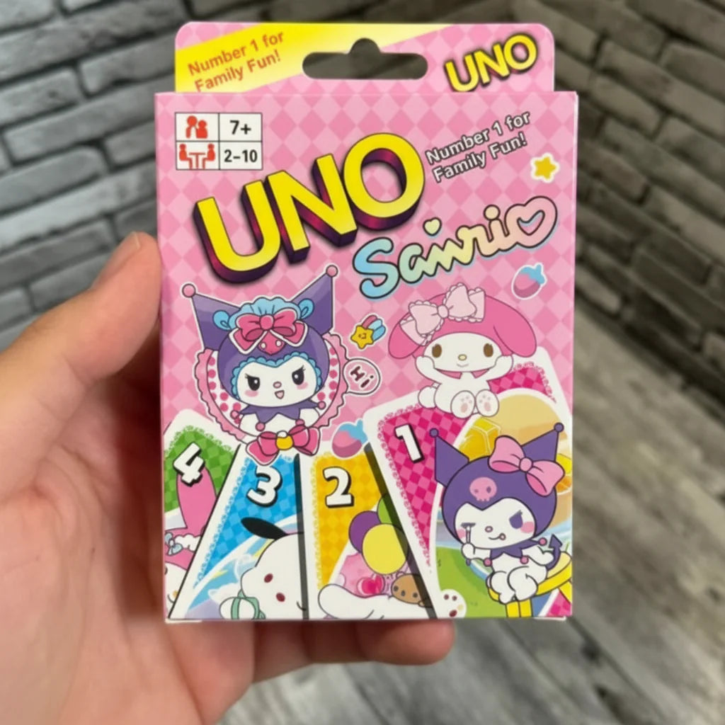 UNO Kuromi Sanrio Card Game for kids and family Pack of 3