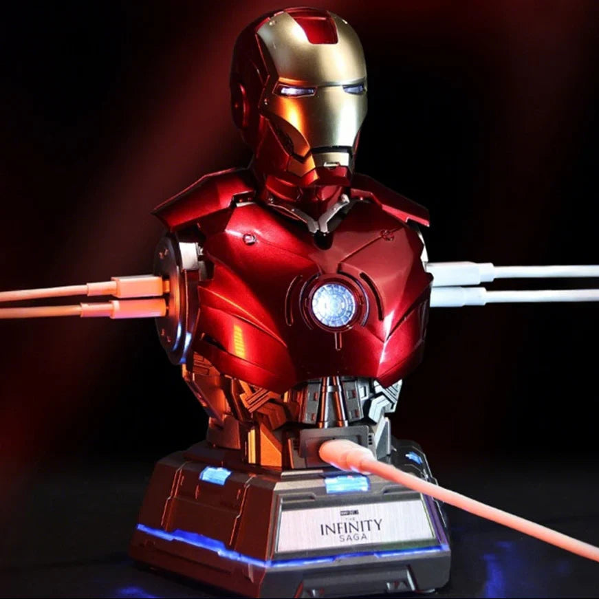 Iron Man MK3 Bust (Mecha Theme) 65W Charging Station Charger 5 Port Fast Charging Stand