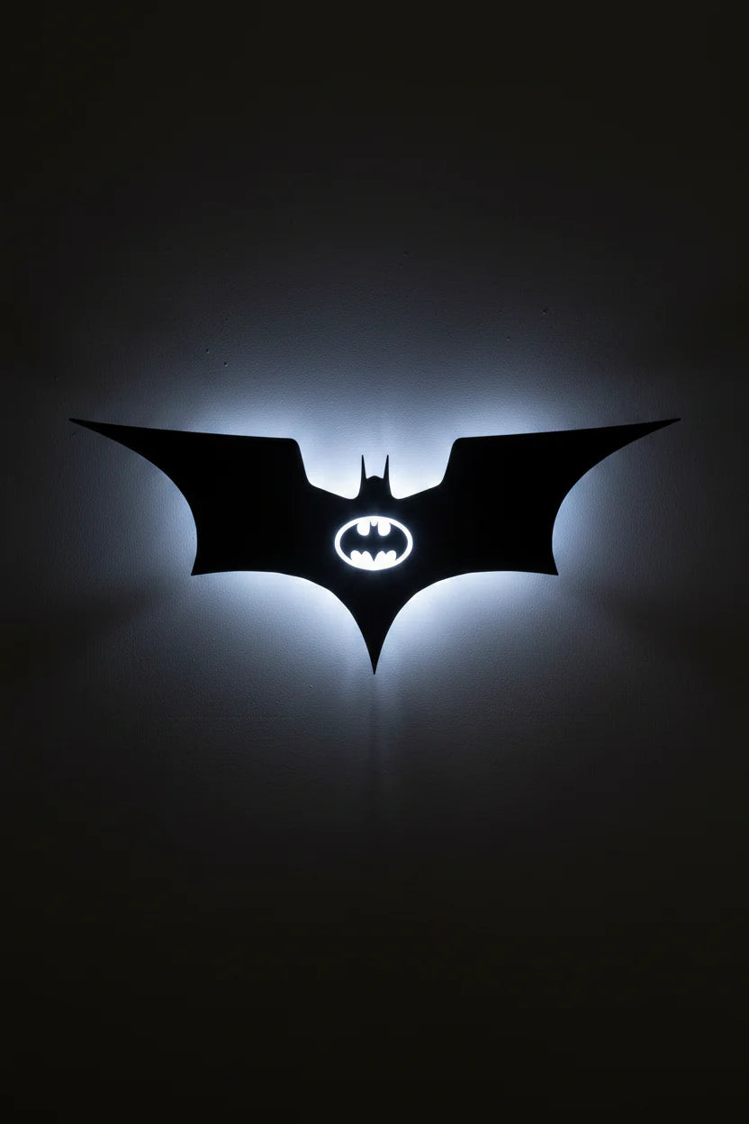 Batman Shadow Wall Lamp One Piece Anime 3D LED Illusion Night Light, USB Powered,Touch Control