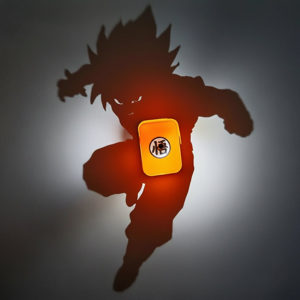 3D Anime Shadow Wall Lamp, 3D LED Illusion Night Light, USB Powered,Touch Control