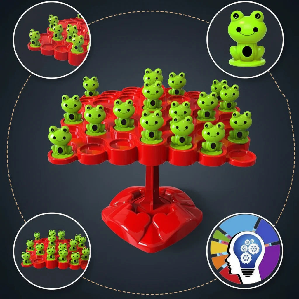 Frog Balance Tree Montessori Toy Intelligence Play Interaction Educational Game for Kids