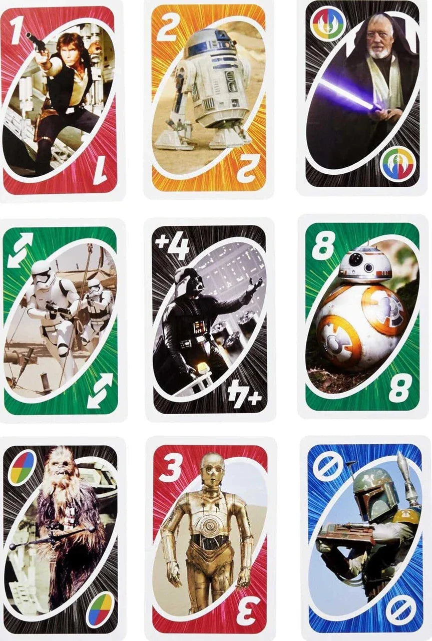 UNO Star Wars Matching Card Game Pack of 3