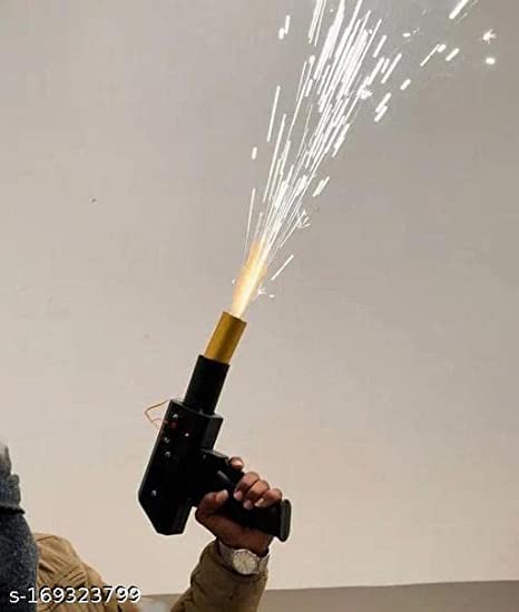 Party Favor Sparkle Cold Fire Gun(Black) Cold Pyro Gun for Diwali Pubs Events, Party Functions, Celebrations Pyro Gun for Wedding & Birthdays