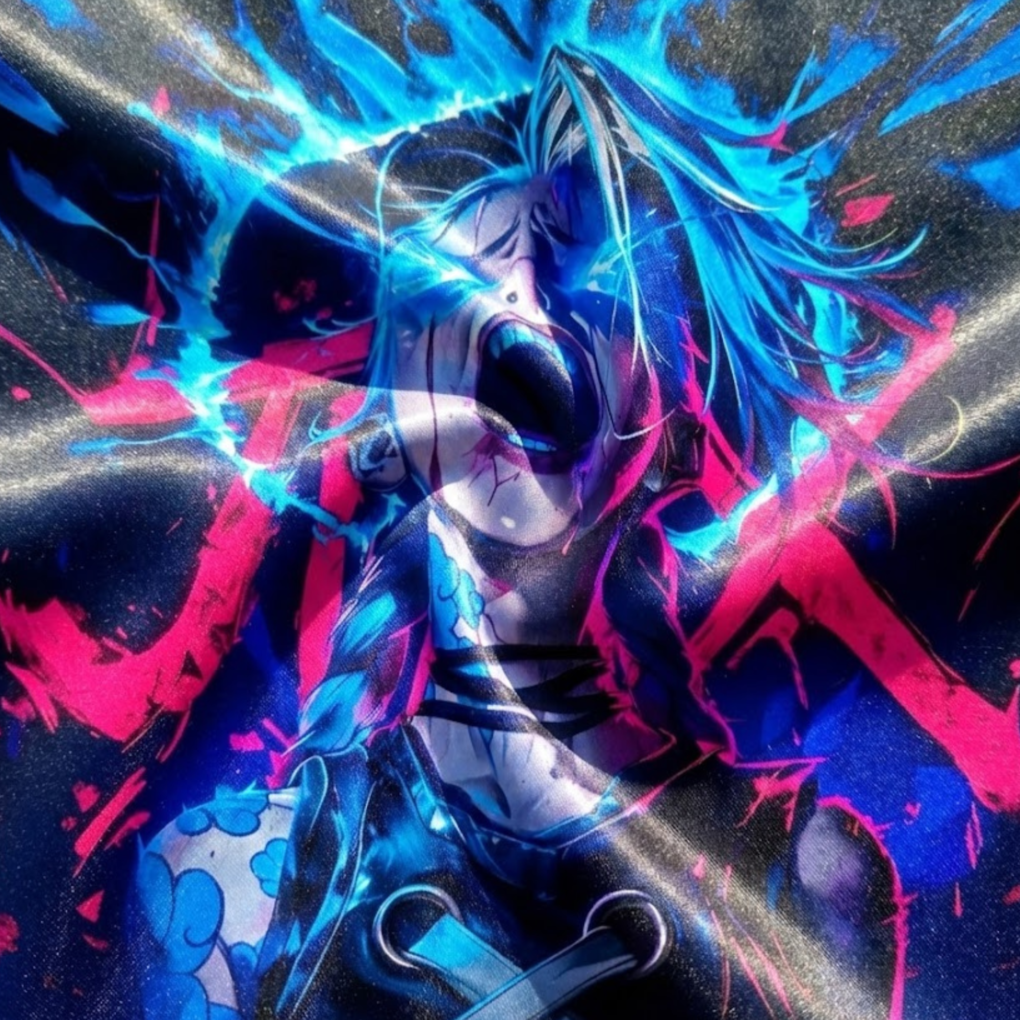 Jinx | Arcane anime Tapestry for Home Bedroom Living Room (Multicolor)