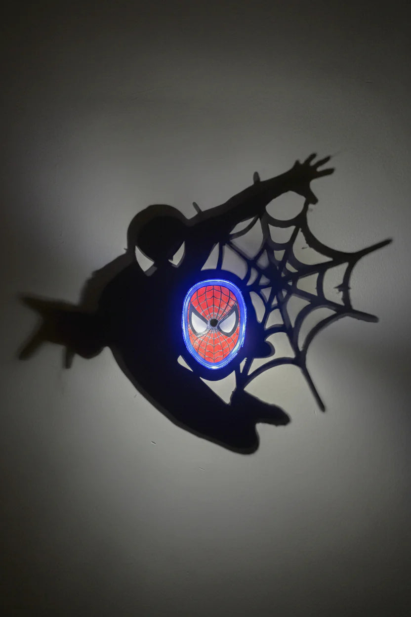 Spiderman Shadow Wall Lamp One Piece Anime 3D LED Illusion Night Light, USB Powered,Touch Control