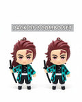Demon Slayer Tanjiro Kamado Keychain 3D Anime Keychain Pack of 2