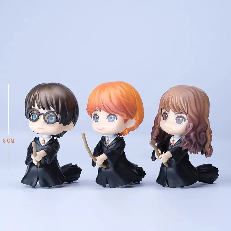 Harry Potter Sitting on BroomStick 3pcs Figure set