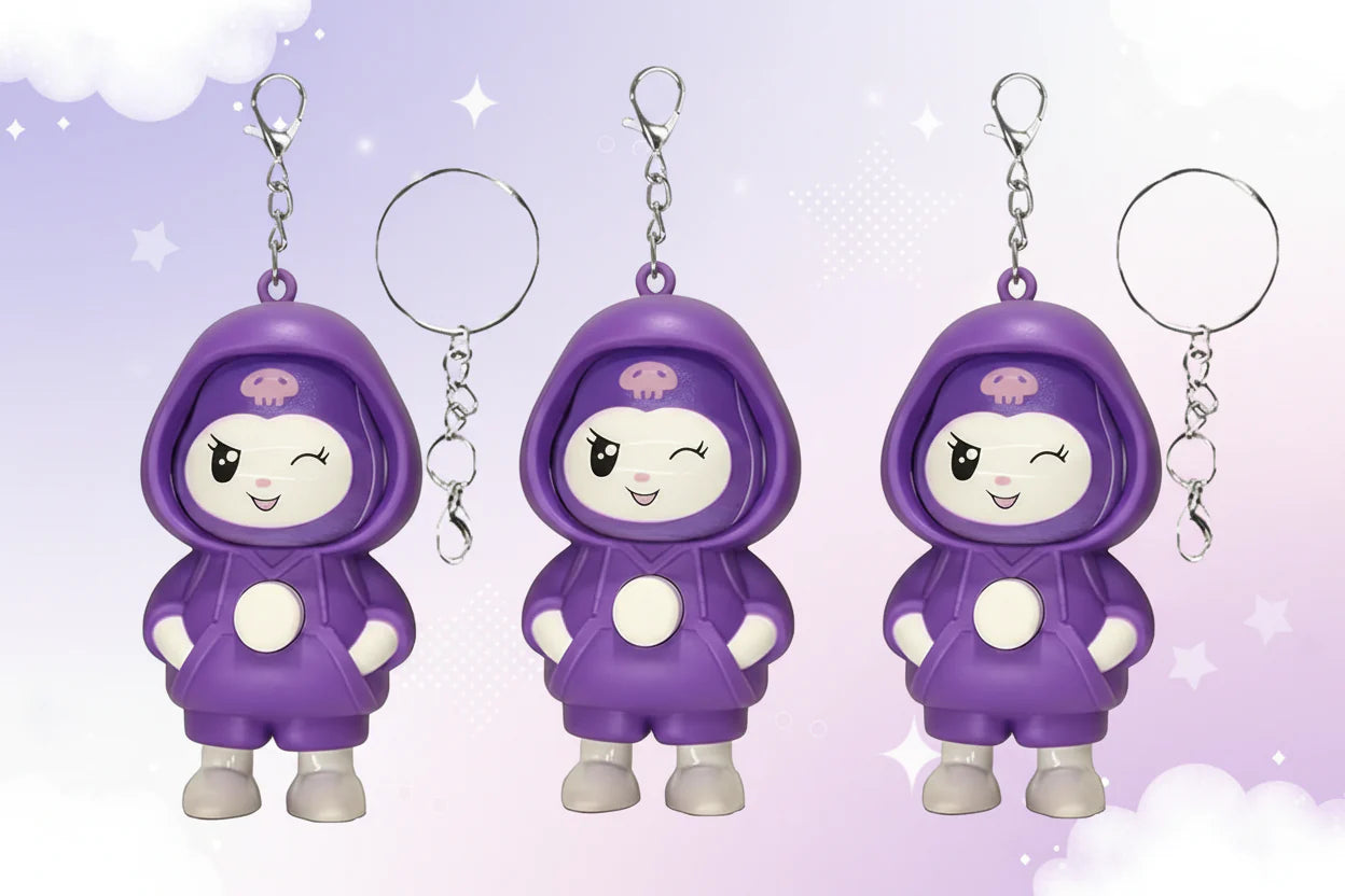 Kuromi Doll Face Changing Keychain Pack of 3 ( limited edition )