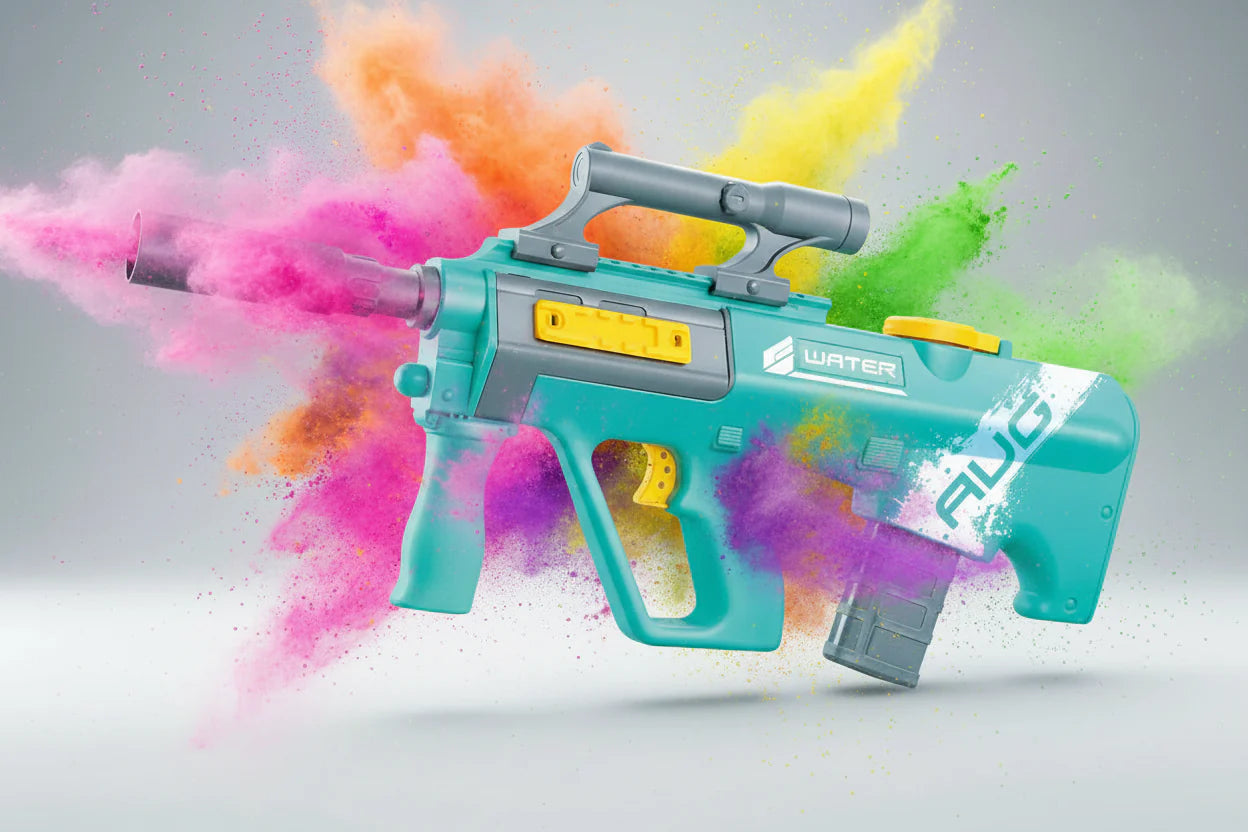 Electric Squirt Automatic Water Gun with 32 Ft Long Range, 500CC Capacity Super Water Blaster for Holi, Adults & Kids