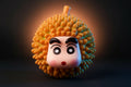 Cute Shinchan Durian Fruit Style Head Funny Face Pose Cartoon Figure 10cm