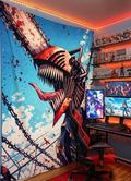 Chainsaw Man Tapestry for Home Bedroom Living Room (Multicolor)