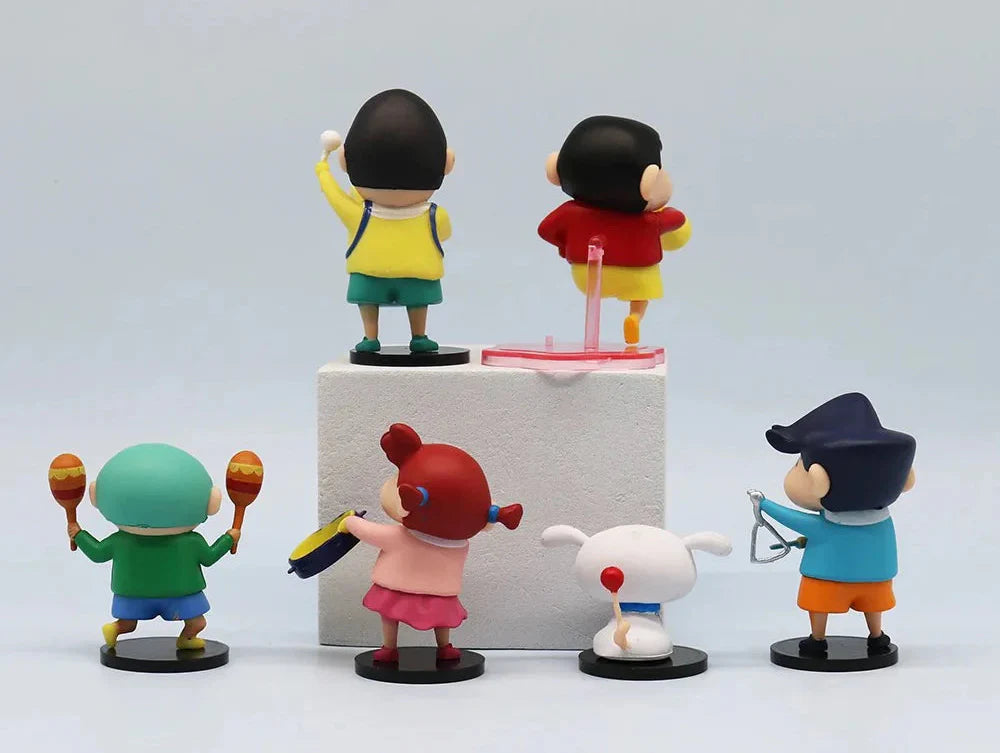Shinchan Band with Friends Mini Action Figures Set of 6