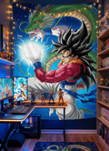 Dragon Ball Z - Super Saiyan 4 – Tapestry for Home Bedroom Living Room (Multicolor)