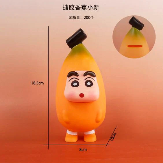 Shinchan Banana Fruit Style Cartoon Figure 12cm