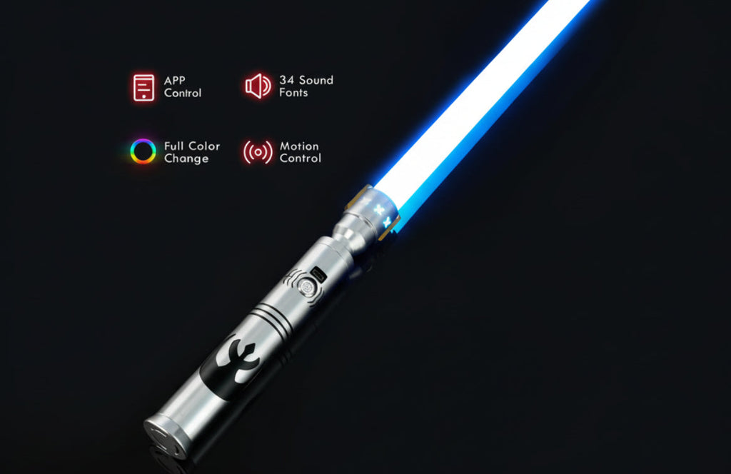 Dueling Xenopixel Light Saber, Xenopixel 3.0 Sensitive Motion Control Smooth Swing Heavy Duty Saber with 16GB SD Card 34 Sound Fonts Infinite Color Change for Adults Cosplay Gifts