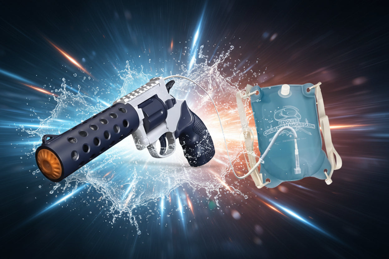 Revolver Electric Water Gun - High-Pressure Soaker Water Gun | Long-Range Water Revolver Gun | Holi Water Gun (Random Colour)