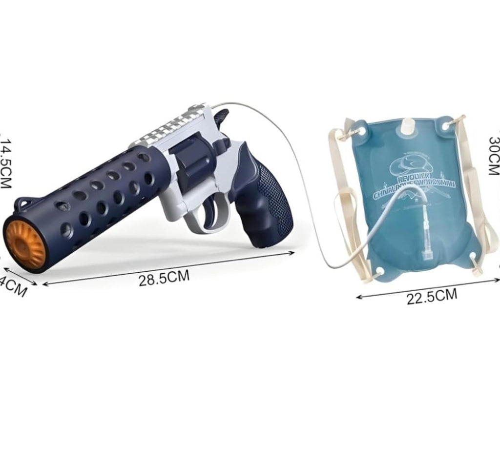 Revolver Electric Water Gun - High-Pressure Soaker Water Gun | Long-Range Water Revolver Gun | Holi Water Gun (Random Colour)