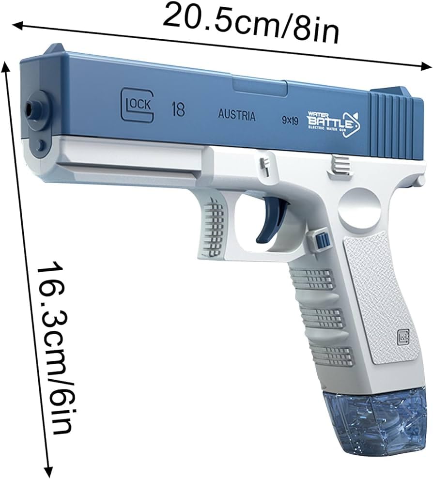 Pistol Automatic Electric Water Gun | High-Pressure Automatic Squirt Gun for Kids & Adults | Summer Pool & Beach Water Blaster | Easy Fill, Fast Shooting, Holi Celebration (Random Colour)