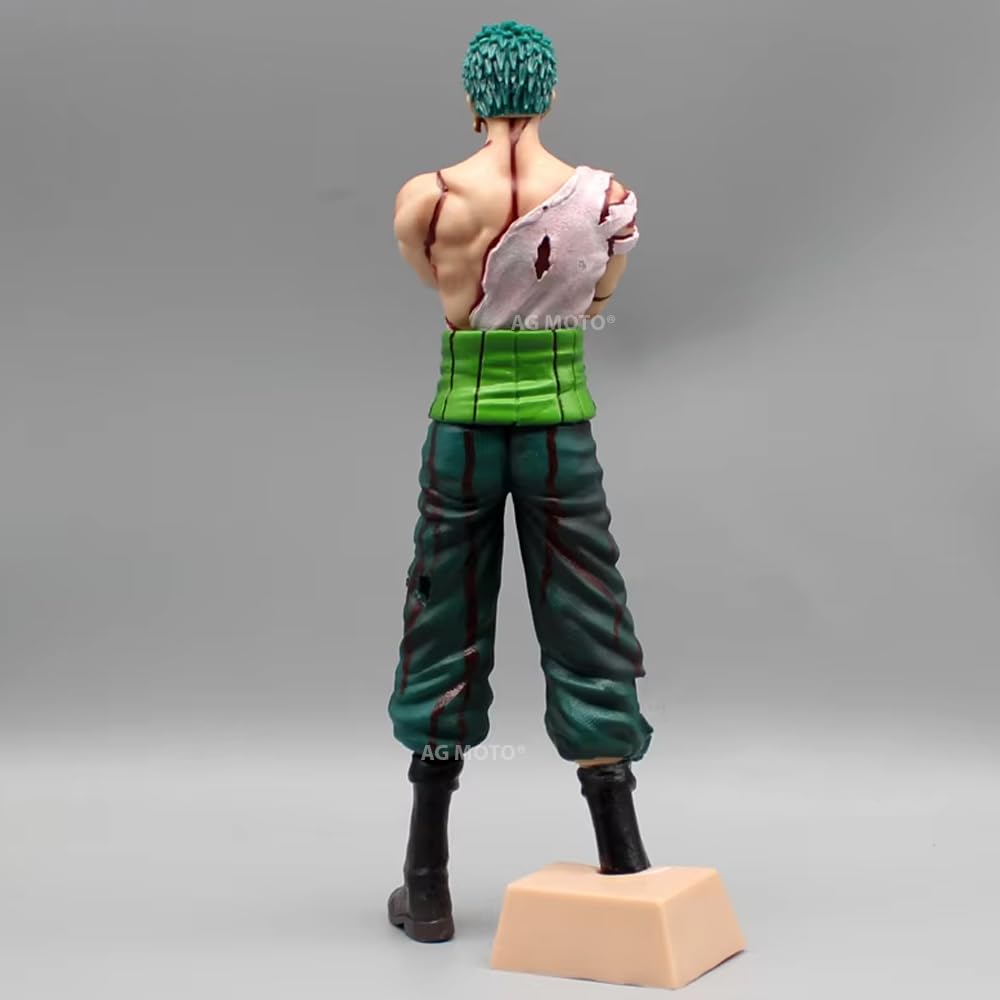 One Piece Roronoa Zoro “Nothing Happened” Action Figure Moss Head Anime Collectible Statue (29 cm)