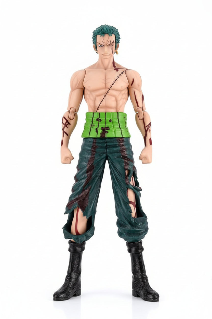 One Piece Roronoa Zoro “Nothing Happened” Action Figure Moss Head Anime Collectible Statue (29 cm)