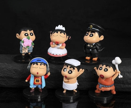 Shinchan Purpose Stylish Mini Figure Set of 6