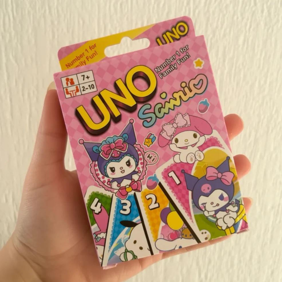UNO Kuromi Sanrio Card Game for kids and family Pack of 3