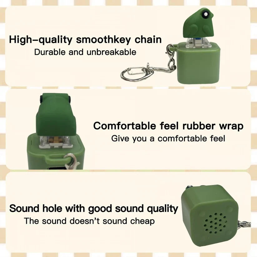 Frog Croaking Keychain – Funny Sound Keychain Toy for Kids & Gifts, ADHD treatment toy