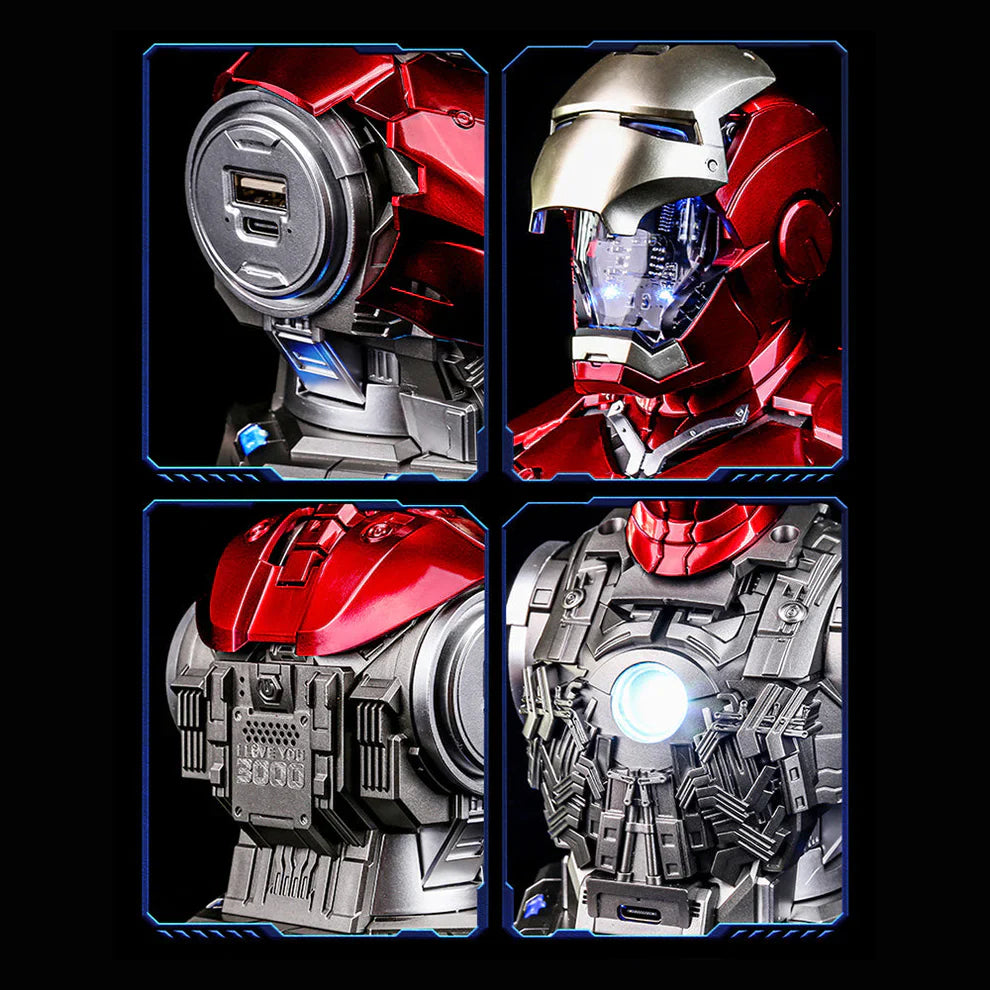 Iron Man MK3 Bust (Mecha Theme) 65W Charging Station Charger 5 Port Fast Charging Stand