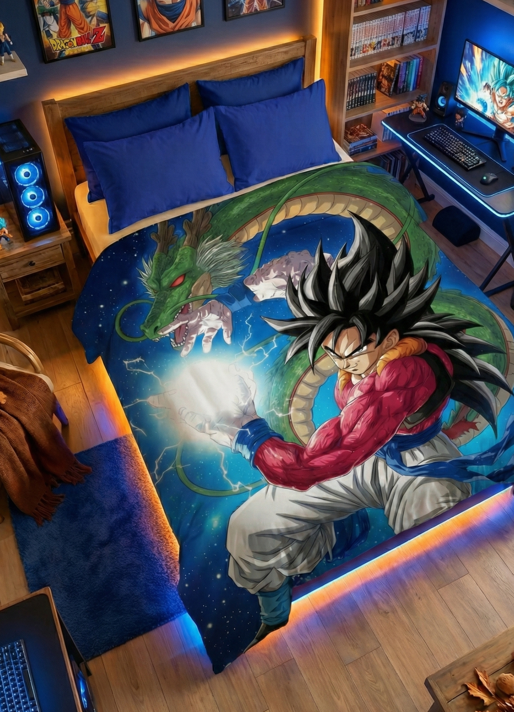 Dragon Ball Z - Super Saiyan 4 – Tapestry for Home Bedroom Living Room (Multicolor)