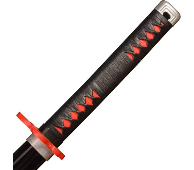 Demon Slayer: Tanjiro Flame Black Wooden Katana 42cm with Stand