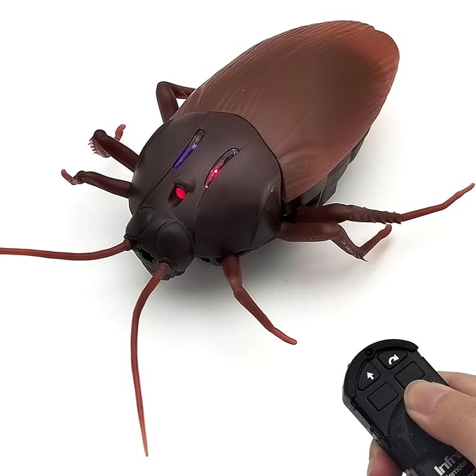 Remote Control Realistic Fake Cockroach RC Prank Insect Toy, Infrared, Scary Trick, Party Surprise Gift