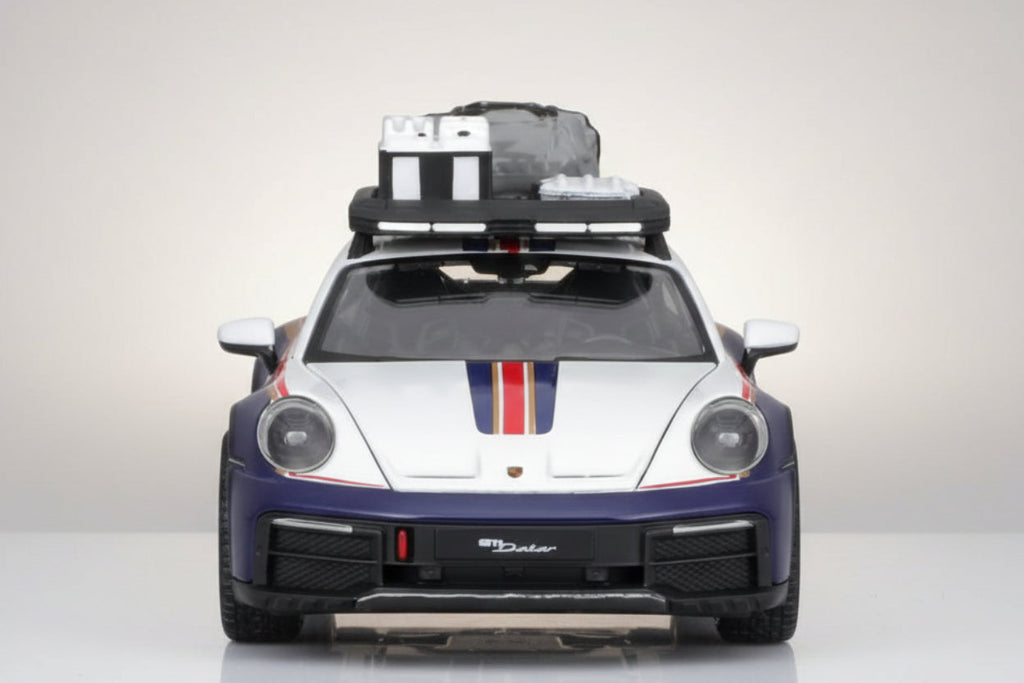 Porsche Bburago 911 Dakar Rally Racing Car 1/24 Scale Model 2023 (Blue)