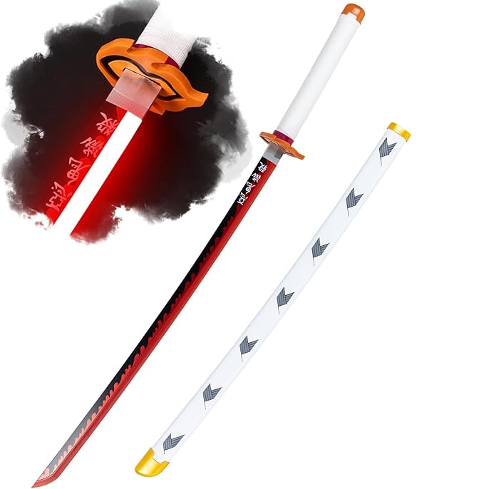 Rengoku Wooden Nichirin Life Light Up Glow Led-Katana 104CM