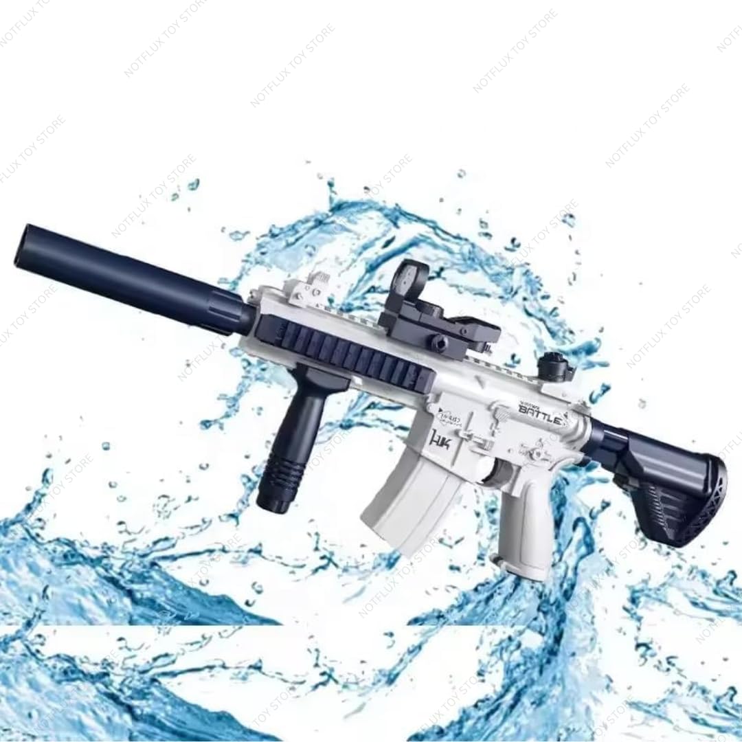 AquaStrike M416 Electric Water Gun Toy with Built in Rechargeable Battery, 62 cm Long Automatic Water Blaster (Random Colour)