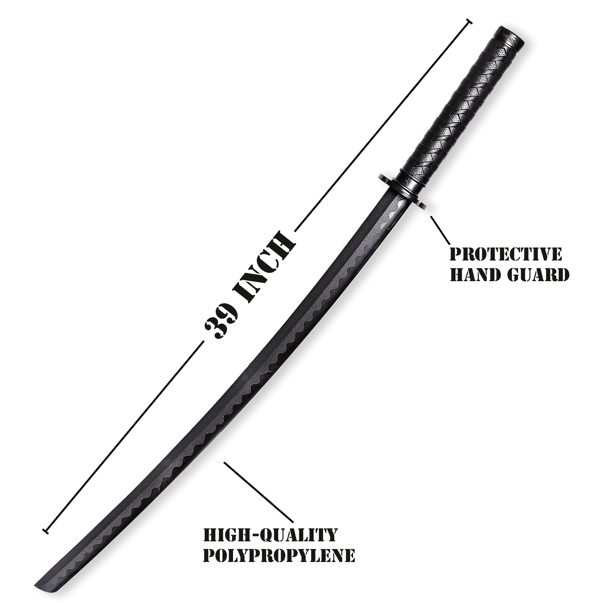 Katana Practice Sword, Polypropylene (Plastic), Bokken, 39 Inches (Without seath/Cover)