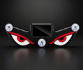 Demon Fiery Eye LED Light - Devil Eyes Car Window Light for Windshield, Car Eyes Animated led, Wireless, Solar and USB Powered Devil Eyes Warning Lights