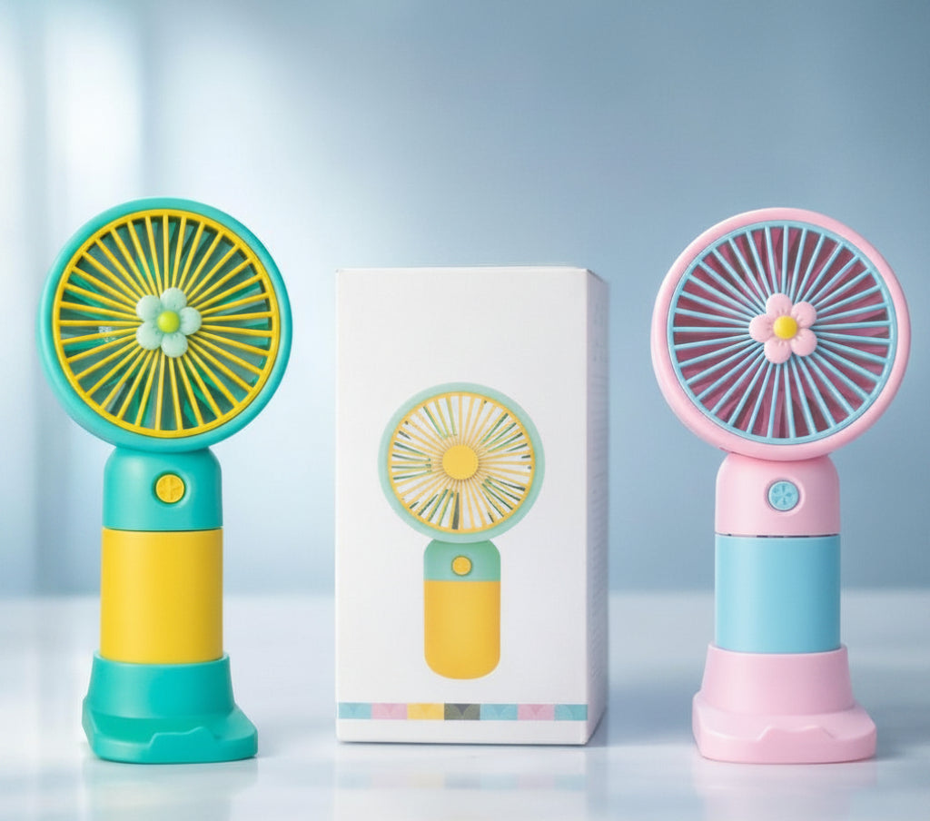 Mini Portable Fan Rechargeable Handheld & Desk Fan High Speed Motor USB Charging