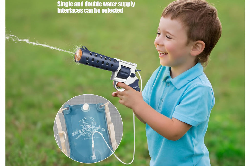 Revolver Electric Water Gun - High-Pressure Soaker Water Gun | Long-Range Water Revolver Gun | Holi Water Gun (Random Colour)