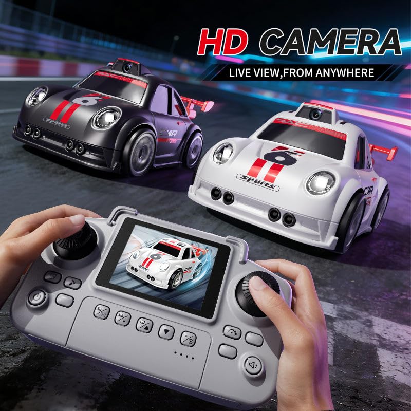 Smart Mini RC Camera Car – Drift Car with HD Camera - Smart Tracking Racing Car with LED Lights, Drift Function & Intelligent Follow Sensor Toy for Kids