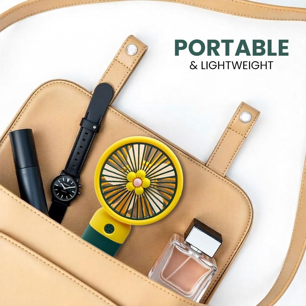 Mini Portable Fan Rechargeable Handheld & Desk Fan High Speed Motor USB Charging