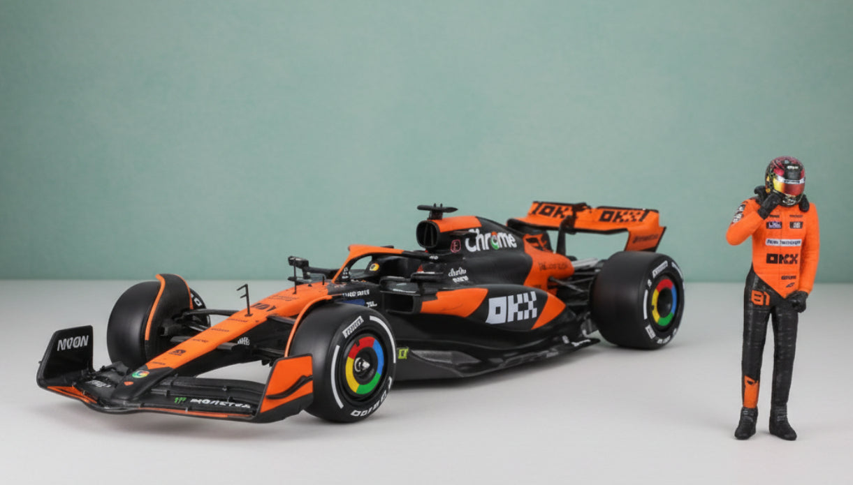 F1 Miami Grand Prix Racing Car Oscar Piastri 81# 1/24 F1 MCL38 Alloy Car Die Cast Model Collection Gift