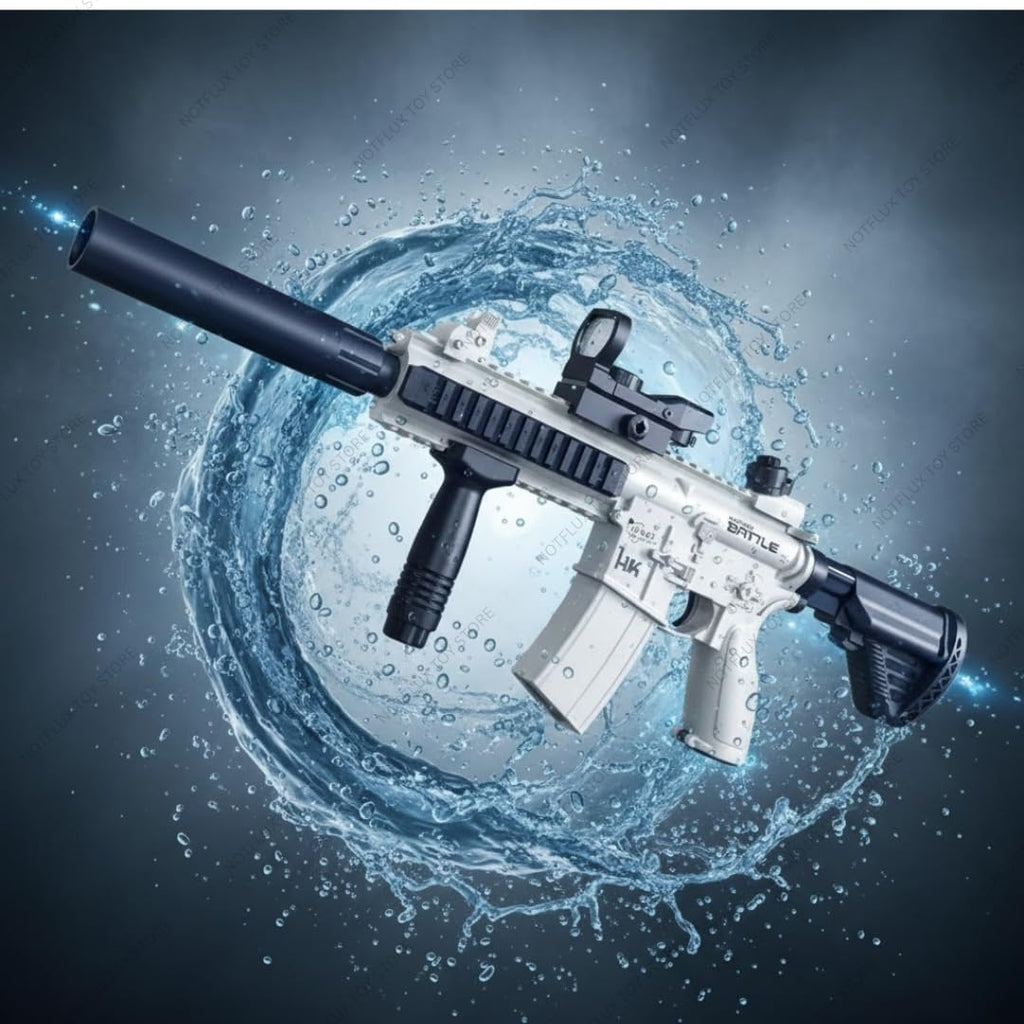 AquaStrike M416 Electric Water Gun Toy with Built in Rechargeable Battery, 62 cm Long Automatic Water Blaster (Random Colour)